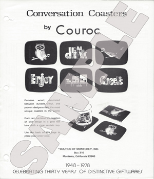 Couroc of Monterey-51 Couroc Product Catalogues 1958 to 1985.